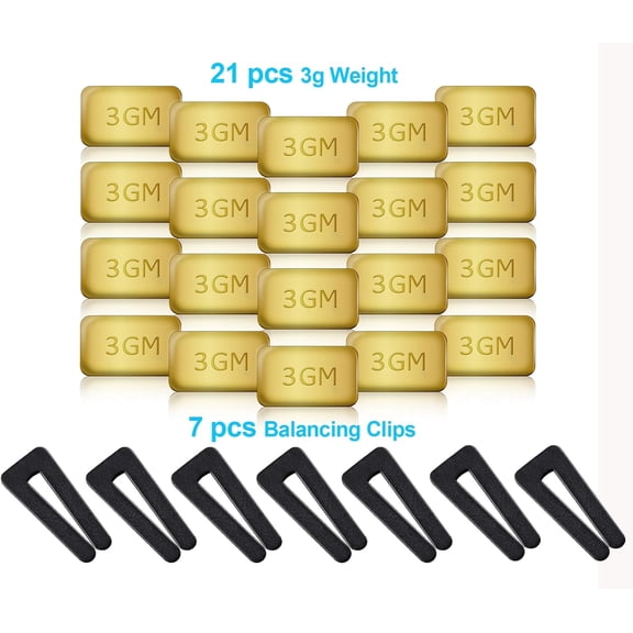 Ceiling Fan Balancing Kit, 28Pcs Blade Balance Tool with 7 Fan Clips and 21 Metal Weights