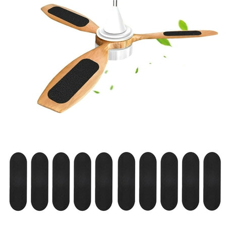 Ceiling Fan Blade Activated Carbon Filter 10 Pack | Air Purifying Odor Absorbent Fiber | Easy Peel & Stick Installation | Captures Dust, Pet Dander, Pollutants | Improves Air Quality | Home & Office