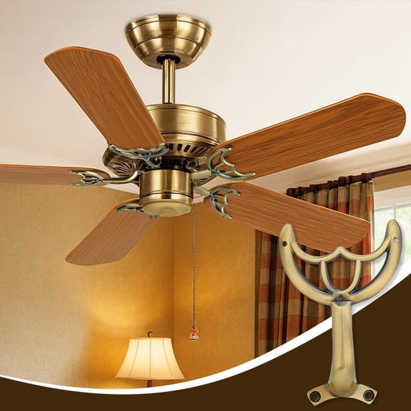 Ceiling Fan Blade Arms, Metal Ceiling Fan Blade Brackets Alloy Replacement Parts Mounting Bracket Kit Fans Holder for Repairing Easy Installation, Antique Bronze