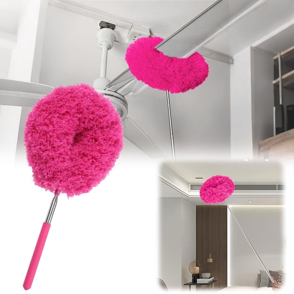 Ceiling Fan Cleaner Duster, Microfiber Ceiling Fan Duster with Extension Pole 12 to 31 Inch Washable Ceiling Fan Blade Dusters for Cleaning
