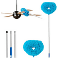 thumbnail image 1 of Ceiling Fan Cleaner Duster Reusable Microfiber Ceiling Fan Blade Cleaner Removable Duster with Extension Pole Adjusts 13 to 49.7 Inch for Cleaning Walls Bookshelves Furniture Door Window Top (Blue), 1 of 6