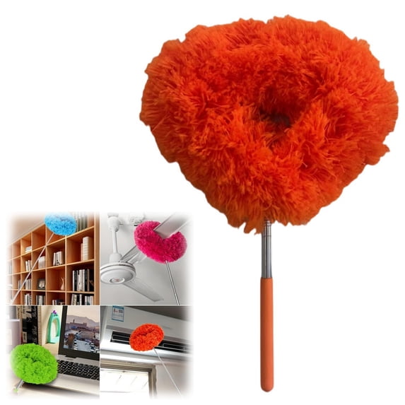 Ceiling Fan Cleaner Duster Reusable Microfiber with Extension Pole for Cleaning Walls Bookshelves Furniture Door Window Top