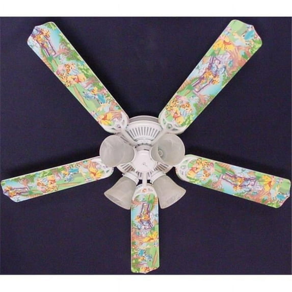 Ceiling Fan Designers Ceiling Fan, Winnie Pooh Piglet Eeyore Tigger, 52"