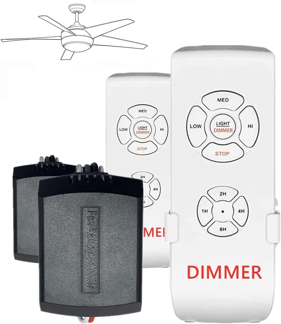 Ceiling Fan & Dimmer Control Kit, Ceiling Fan Timing Speed & Dimmable