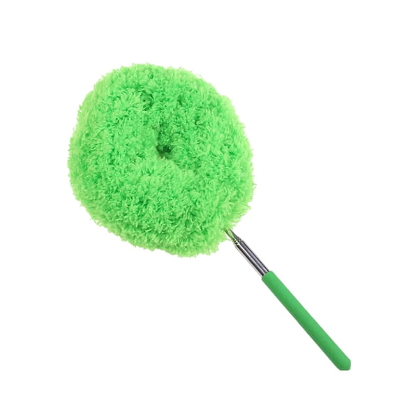 Ceiling Fan Duster with Extension Pole(11.8" - 31.5"), Retractable Ceiling Fan Blade Cleaner Duster, Reusable Microfiber Fan Duster for Ceiling Fan Blades,Furniture Bookshelves Wall(Green,11.8x3")