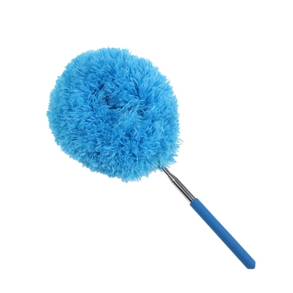 Ceiling Fan Duster with Extension Pole(11.8" - 31.5"), Retractable Ceiling Fan Blade Cleaner Duster, Reusable Microfiber Fan Duster for Ceiling Fan Blades,Furniture Bookshelves Wall(Blue,11.8x3")