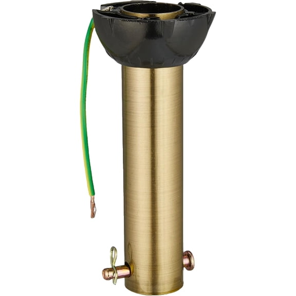 Ceiling Fan Extension Rod,Ceiling Fan Downrod with Ball Head,Downrod Extension for Fan,1 inch Outside Diameter, Boom Suitable for a Wide Range of (golden, 6 Inch)