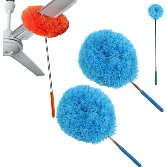 Ceiling Fan & Household Dust Buster, 2025 New Extendable Ceiling Fan Cleaner Duster with Telescopic Pole from 11.8to31.49 Inches for Cleaning Ceiling-Fan Blades Door Window Top Furniture
