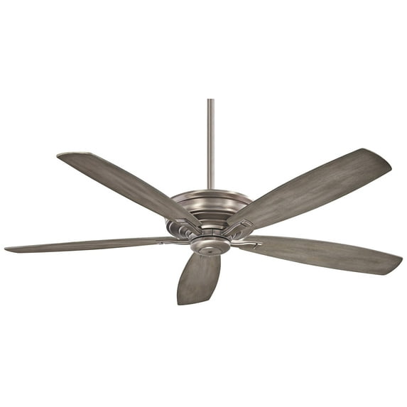 Ceiling Fan In Transitional Style 15 Inches Tall By 52 Inches Wide-Burnished Nickel Finish-Seashore Grey Blade Color Minka Aire Fans F695-Bnk