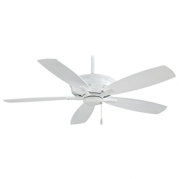 Ceiling Fan In Transitional Style 15 Inches Tall By 52 Inches Wide-White Finish-White Blade Color Minka Aire Fans F695-Wh