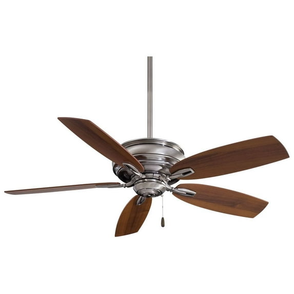 Ceiling Fan In Transitional Style 16.5 Inches Tall By 54 Inches Wide-Pewter Finish-Dark Walnut Blade Color Minka Aire Fans F614-Pw
