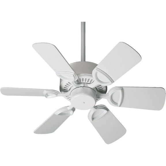 43306-6-Quorum Lighting-Estate - Ceiling Fan in Transitional style - 30 inches wide by 12 inches high-White Finish-White Blade Color