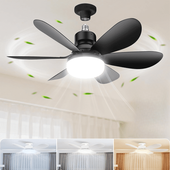 Modern Ceiling Fan Light 40W LED 52cm 3 Speed Adjustable Indoor Fan for Bedroom Kids Room Hotel Restaurant Lighting Ceiling Fixture