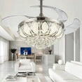 thumbnail image 1 of Ceiling Fan Light, 42 Inch luxury Chandelier Fan with Invisible Retractable Blades & Remote Control Suitable for Living room, Kitc, 1 of 7