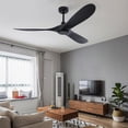 thumbnail image 1 of Ceiling Fan Light 52 inch 3 Black Blades LED Chandelier Lamp W/ Remote Control, 1 of 20