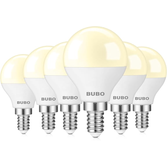 Ceiling Fan Light Bulbs 60 Watt Soft White, E12 LED Bulb Warm White 2700K, Light Bulbs Small Base, A15 Candelabra Base LED Light Bulb 5.5W for Light Fixture, 120V, 650LM, Non-Dimmable, 6 Pack
