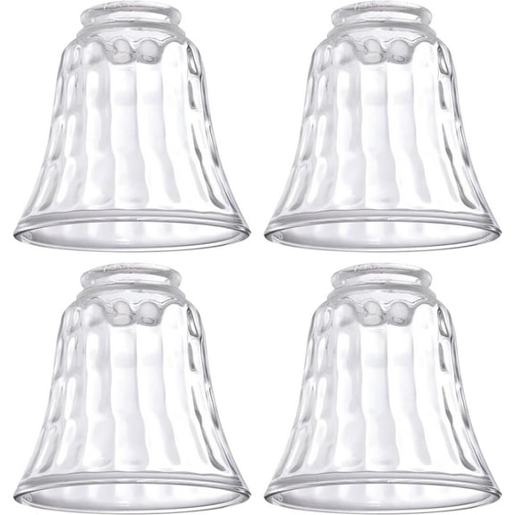 Ceiling Fan Light Covers, Ceiling Fan Globes Replacement Glass, Light Fixture Replacement Glass, Dysmio Lighting Replacement Shade Height: 4.75", Depth: 4.75", Width: 4.9" Fitter Size 2.25", 4 Pack