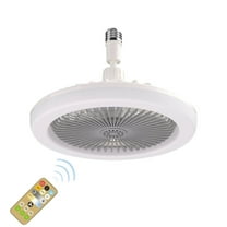 Ceiling Fan with Light, E27 Enclosed Low Profile, Remote Control, 3 Speed Dimmable LED, Quiet Motor, Energy Saving, for Bedroom Living Room Kitchen, Modern Design