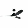 thumbnail image 1 of Ceiling Fan with Light Kit with Contemporary Inspirations 15.25 inches Tall By 60 inches Wide-Satin Black Finish-Satin Black Blade Color Bailey Street, 1 of 7