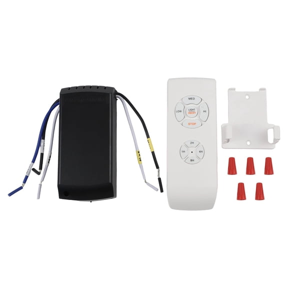 Ceiling Fan & Light Remote Control Kit, RF Wireless 4-Speed 4-Timer Function, for220V Fans for Living Room Bathroom Balcony