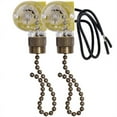thumbnail image 1 of Ceiling Fan Light Switch Ear ZE-109 Two-Wire Light Switch with Pull Cords for Ceiling Light Fans Lamps 2Pcs Bronze, 1 of 6