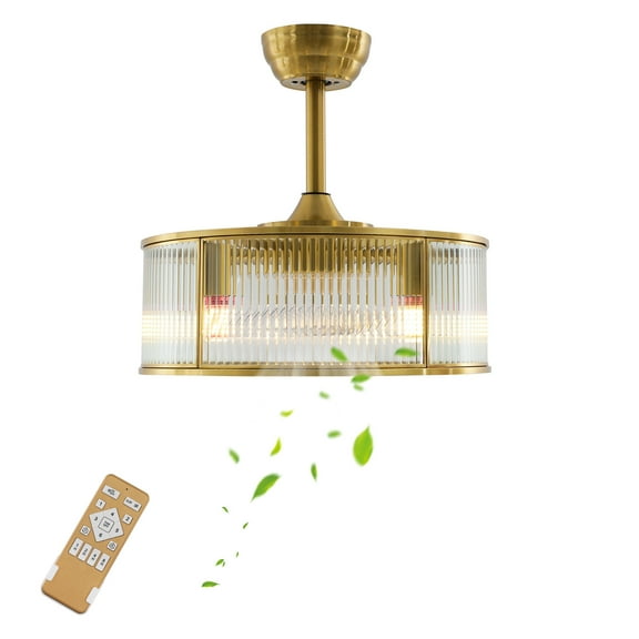 Ceiling Fan Light with Remote Control, Ceiling Fan Lamp for Bedroom