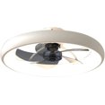 thumbnail image 1 of Ceiling Fan with Lights Dimmable LED Reversible Blades Timing with Remote Control, 5 Invisible Blades Semi Flush Mount Low Profile Fan (21.5in, White), 1 of 6
