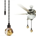 thumbnail image 1 of Ceiling Fan Pull Chain, Ceiling Fan Chain Extender, Crystal Glass Ball Fan Pull Chain, 1Pcs Ceiling Fan Pull Chains Pendant, Brown Pull Chain for Ceiling Fan Light Decoration, 1 of 4
