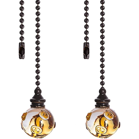 Ceiling Fan Pull Chain, Decorative Fan Pull Chain Extension, Ceiling Fan Pulls, Light Pull Chain with 13.6 Inches 3.2mm Diameter Beaded Ball Fan Pull Chain Extender