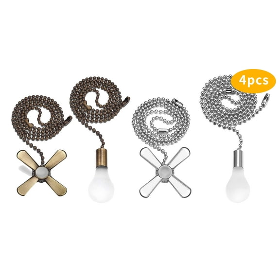WLGJL Ceiling Fan Pull Chain Decorative Ornaments Extension for 13.6 Inch Fan Pulls and Light - 2 Pcs (Bronze)