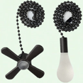Ceiling Fan Pull Chain Ornaments Black, 13.6 Inches Fan Pull with