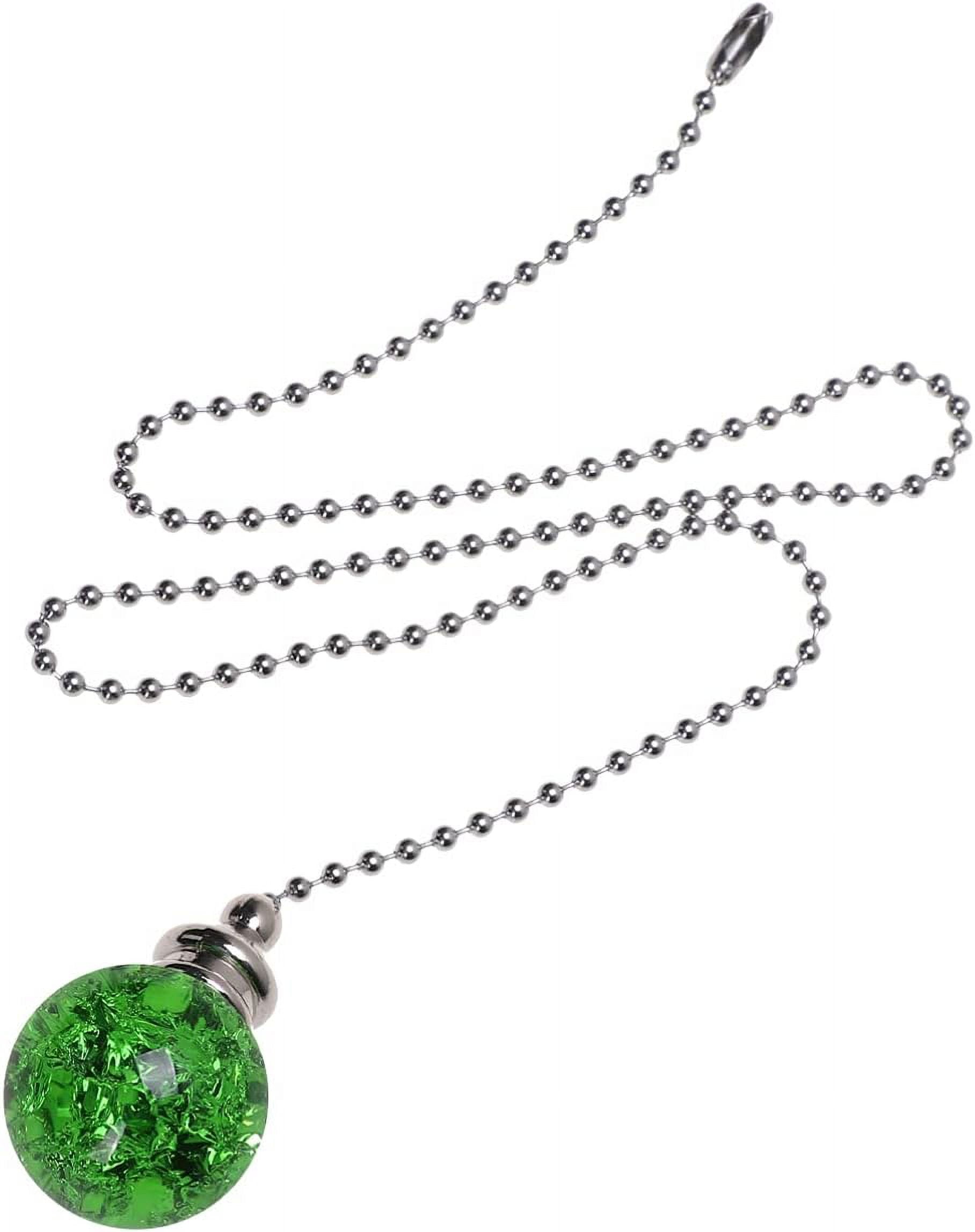 Ceiling Fan Pull Chain Ornaments Crystal Glass Ice Cracked Ball String