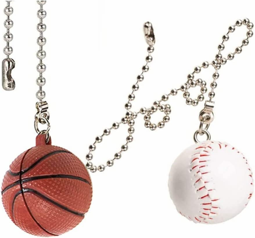 Ceiling Fan Pull Chain Ornaments Extension Baseball and Basketball ...