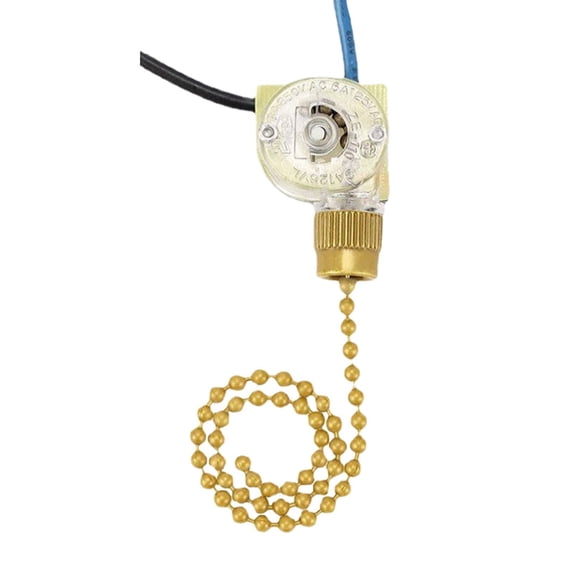 Ceiling Fan Pull Chain, Pull Chain Switch For Ceiling Fan Light ZE 110,Fan Light Speed Control,For Operating Ceiling Fan Or Light(Gold)