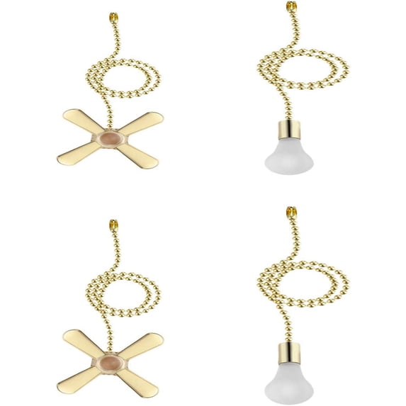 Ceiling Fan Pull Chain Set - 13.6 Inches Fan Pull with Ball Chain Connector Included Light & fan Pulls