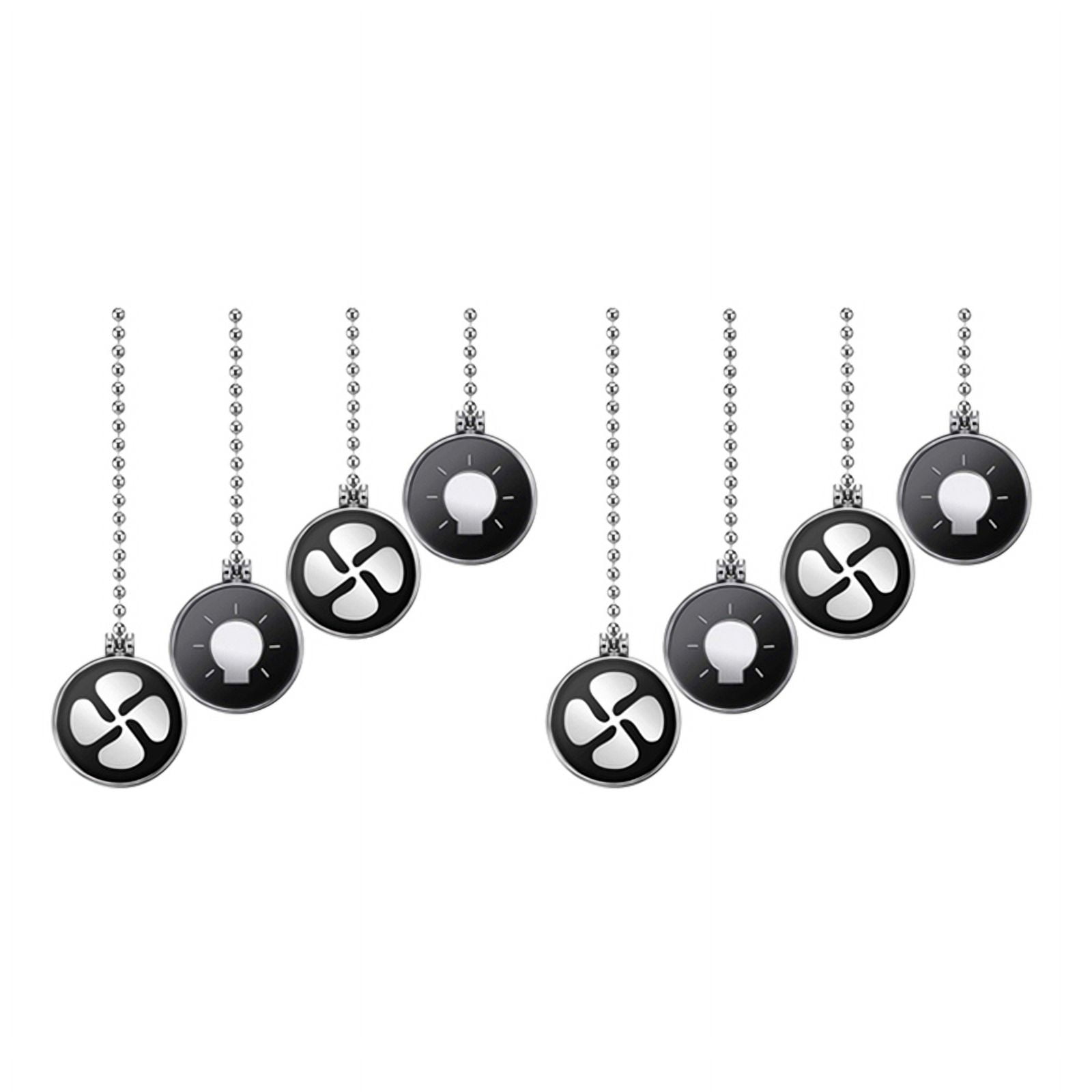 Ceiling Fan Pull Chain Set, 8Pcs Light Bulb and Fan Pattern Pull Chain ...