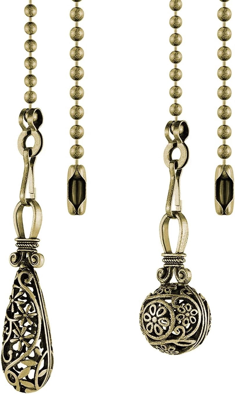 Ceiling Fan Pull Chain Vintage Hollow Danglers,14 Inches Decorative ...