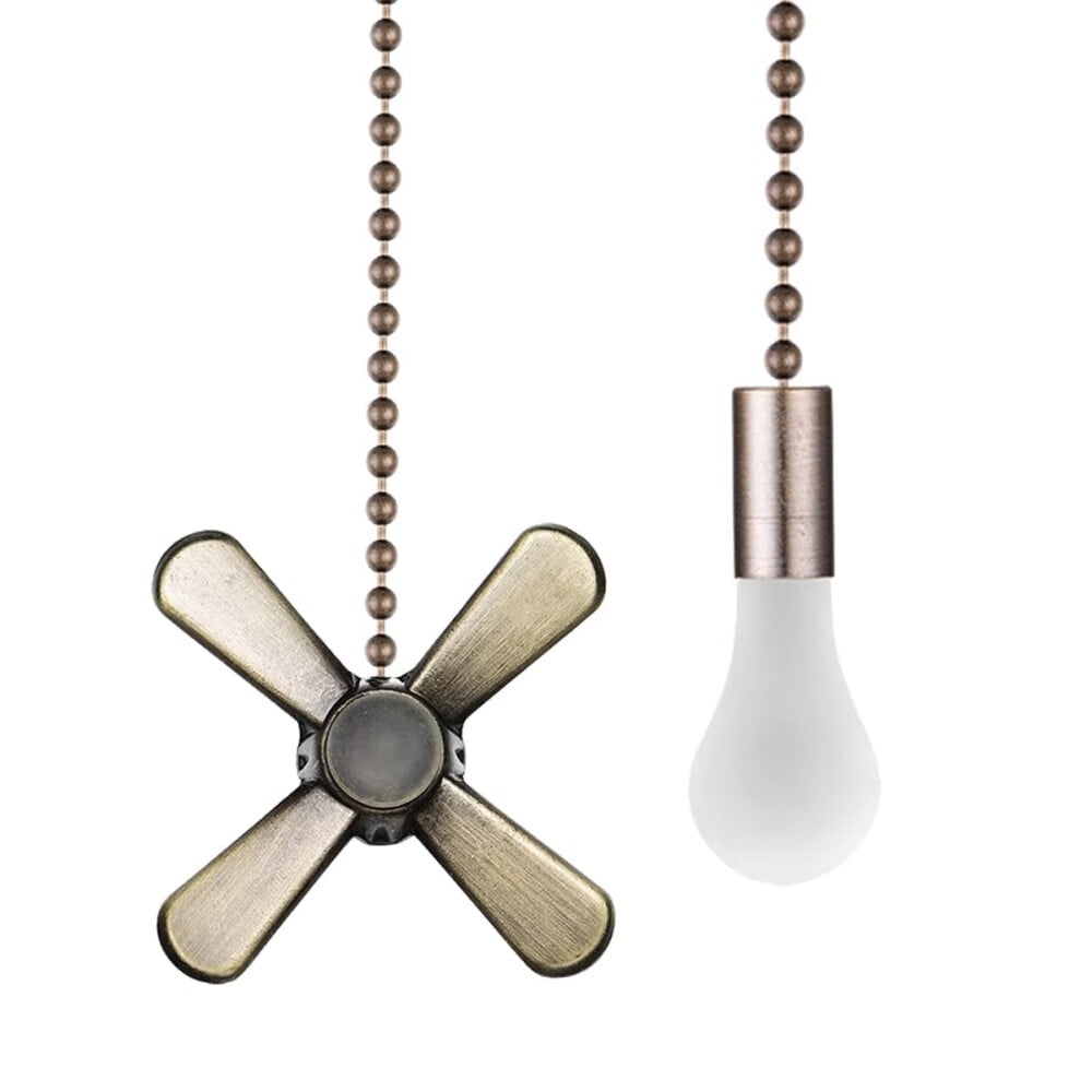 Ceiling Fan Pull Chain with Decorative Frosted Glass,Easy-to-Identify ...
