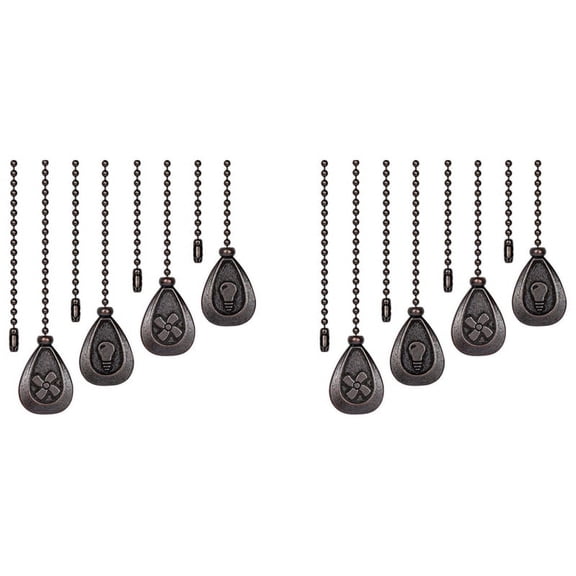 Ceiling Fan Pull Chains,8Pcs Extension Fan, Lamp Pull Chain Decorative Extender Ornament Fan Chain Connector