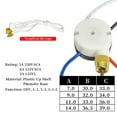 Ceiling Fan Pull Switch,ZE208S E89885 3 Speed 4 Wire Fan Switch Pull