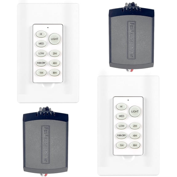 Ceiling Fan Remote Control Dimmable Replace for Hampton Bay Harbor Breeze DIMMER 2PACK
