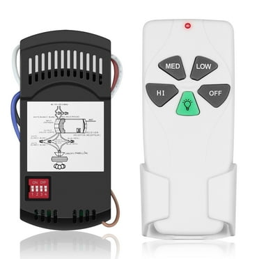 Ceiling Fan Remote Control Kit, Replacement for Hunter/Harbor Breeze/Hampton Bay/Honeywell/Litex, with Receiver, 3-Speed, Light Dimmer, Replace FAN-53T 2AAZPFAN-53T FAN-11T KUJCE9103 UC7030T