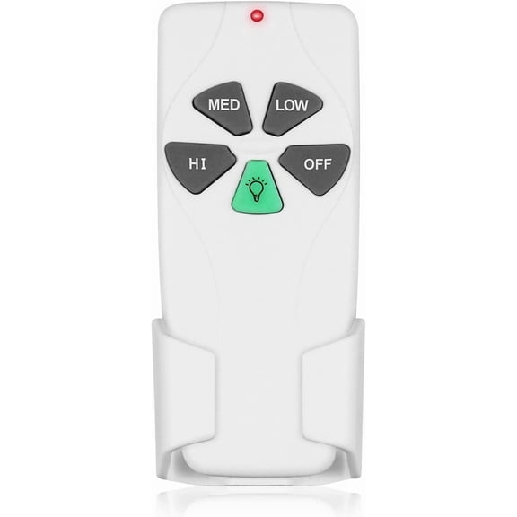 Ceiling Fan Remote Control Replacement, FAN- for Hampton Bay Allen+Roth Kichler Litex, 3 Speed, Light Dimmer, 303.9MHz, Easy to Set with Mount Holder (Remote Only)