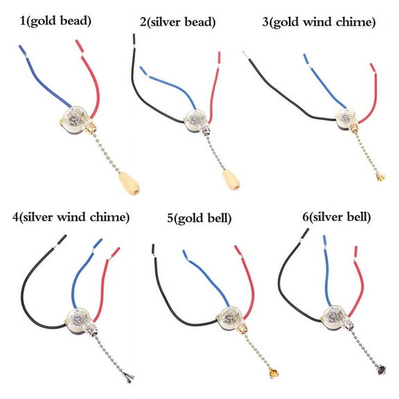 Ceiling Fan Switch Kit 3 Speed 3 Wire Pull Wire Switch With Rope For DIY Access