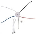 thumbnail image 1 of Ceiling Fan Switch Kit 3 Speed 4 Wire, Fan Switch Zipper Speed Control Switch, ZE-208S Pull Wire Switch with Rope Silver, 1 of 7