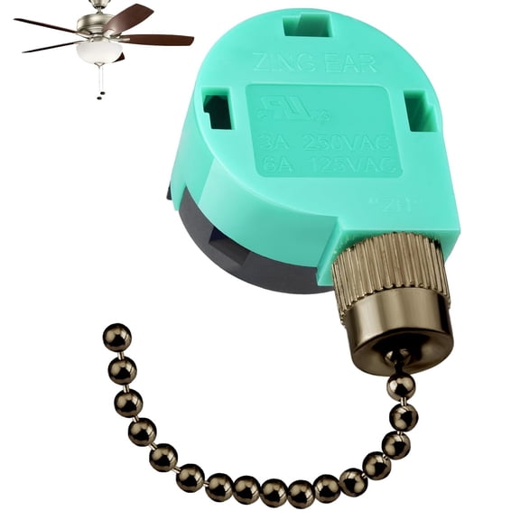 Ceiling Fan Switch ZE-268S6 3 Speed 4 Wire, Control Replacement for Fans, Hampton Bay Hunter and Standing Wall Lamps (Bronze)