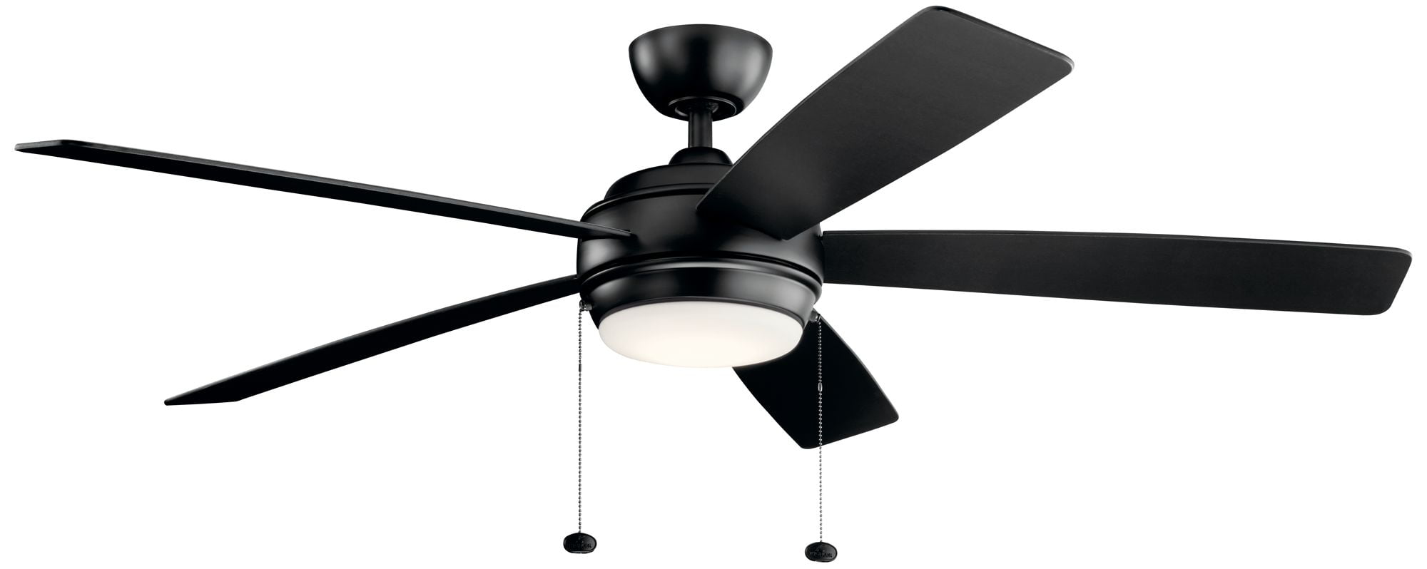 Starkk 60'' Black Steel Ceiling Fan with LED Light