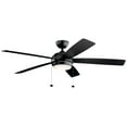 thumbnail image 1 of 60" Kichler Starkk Satin Black LED Ceiling Fan with Pull Chain, 1 of 9