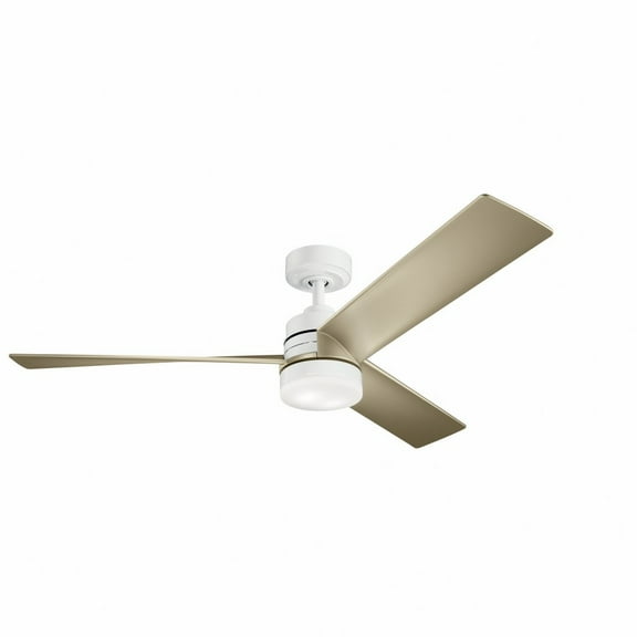 300275WH Kichler Lighting Spyn - Ceiling Fan with Light Kit - 14.5 inches tall by 52 inches wide-White Finish