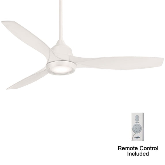 Ceiling Fan With Light Kit 15.5 Inches Tall By 60 Inches Wide-Flat White Finish-Flat White Blade Color Minka Aire Fans F749l-Whf